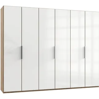 Level 300 x 236 x 58 cm Plankeneiche Nachbildung/Weißglas