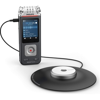 Philips Voice Tracer DVT8110 Meeting-Recorder mit Mit 360°-Meeting-Mikrofon - 3 High-Fidelity-Mikrofone, 8GB, Smartphone-App (Android/iOS)