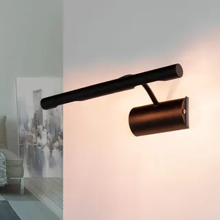 Licht-Erlebnisse Bilderleuchte aus Metall in Schwarz 2xG9 B:29cm klassisch Spiegelleuchte für Flur Bad Wohnzimmer Schlafzimmer Wandlampe Bilderlampe Wandleuchte Innen