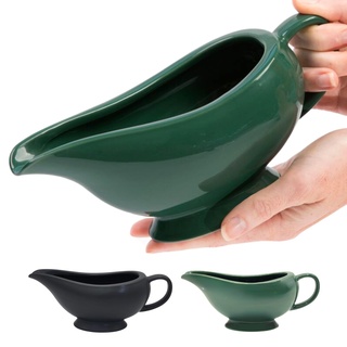 Sauciere – (400 ml) elegante Keramik-Saucierschale – Keramik-Sauciere – Steingut Sauciere Wärmer (Smaragdgrün) – Isolierte Erntedank-Sauciere