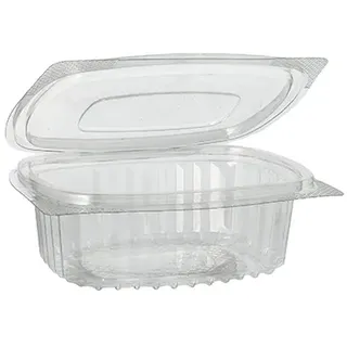 Papstar Feinkost- und Salatschalen mit Klappdeckel 50 St. 4,3 cm x 10,6 cm x 13,3 cm klar