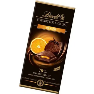Lindt Edelbitter Mousse Orange Schokolade 150 g