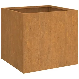 vidaXL Pflanzkübel, Blumenkübel zum Selber Bauen, Hochbeet für Garten Balkon Terrasse, Pflanzkasten aus Metall, Blumenkasten, Grau Cortenstahl