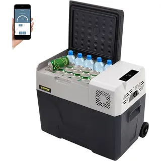 VEVOR 30L Autokühlschrank Kompressorkühlbox Edelstahl Urlaub Isolierbox Mini Kühlschrank Kühlbox Auto und Steckdose