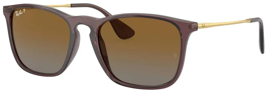 Ray-Ban RB4187 Chris 6593T5 Sonnenbrille Transparent Braun Braun Verlauf Gr. 54
