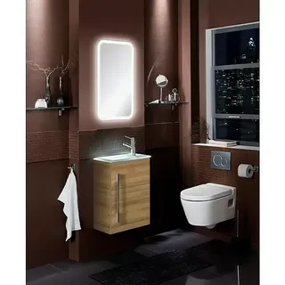 Camargue Stella Mini Badmöbel-Set SM45BLED  (Gesamtbreite Badmöbel: 45 cm, Berg Eiche, Matt, 3 -tlg.)