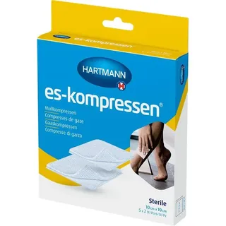 Hartmann ES-KOMPRESSEN steril 10x10 cm 8fach 17fädig