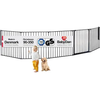 Baby Dan  Kaminschutzgitter Flex XXL 90-350 cm schwarz