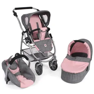 637 15 Kombi Emotion All In 3-in-1 grau-rosa, 67 x 43 x 77 cm
