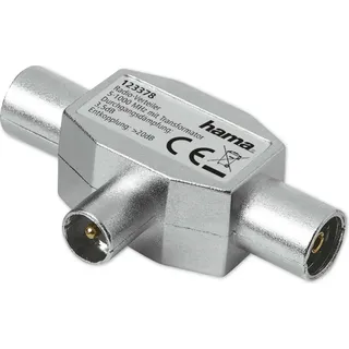 Hama Antennenverteiler für Radio, 2-fach, Metall, Koaxsteck./2x Koaxkuppl.