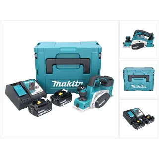 Makita DKP180RTJ Akku-Hobel 82 mm 18 V / 5,0 Ah + 2 Akkus