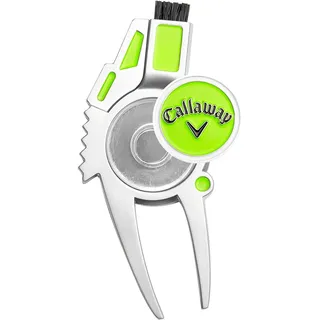 Callaway Divot Too 4-in-1 Pitchgabel-Reparaturwerkzeug, Silberfarben/Grün, Einheitsgröße