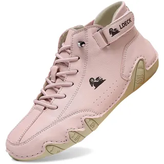 Generisch Barfußschuhe Damen Weiß Alpaca Barfuss Schuhe Damen Ergonomischer Sommer Barfußschuhe Paar Wasserdicht & Schmerzlindernder Leder-Barfußschuh Atmungsaktive Orthopädische Barfuss - 39 EU