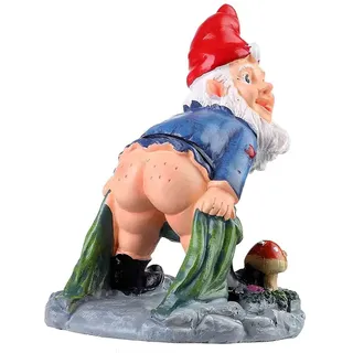 ACAREY Gartenzwerg Lustig Outdoor Harz Figuren Gartenzwerge für Außen Wetterfeste Gartenfiguren Klein Für Garten Balkon Terrasse