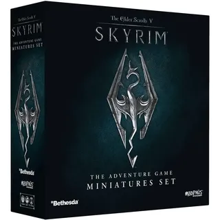 Modiphius The Elder Scrolls: Skyrim – Abenteuer-Brettspiel – Miniaturen-Upgrade-Set | Brettspiel | ab 14 Jahren | 1-4 Spieler | 60-120 Minuten Spieldauer, grau, rot