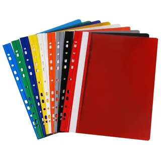 Livepac-Office 10 Schnellhefter DIN A4 / aus PVC - besonders stabil/gelocht - Eurolochung