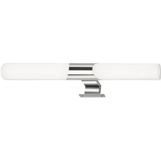 Briloner - Spiegelleuchte Bad mit 2 in 1 Montage, IP44 Spritzwasserschutz, neutralweiße Lichtfarbe, Badezimmerlampe, Schrankbeleuchtung, Spiegellampe, Lampe Badezimmer, 47x12x5 cm, Chromfarbig