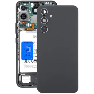Ersatz-Akkudeckel für Samsung Galaxy A54 SM-A546B, Ersatz-Akkudeckel mit Kameralinsenabdeckung, Schwarz