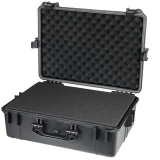 HMF ODK100 Outdoor-Fotokoffer, Transportkoffer mit Rasterschaumstoff, 57 x 41,5 x 21,5 cm