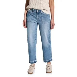 STREET ONE Damen A378921 Straight Leg Jeans, Light Blue Authentic wash, 31W x 28L - 31W / 28L