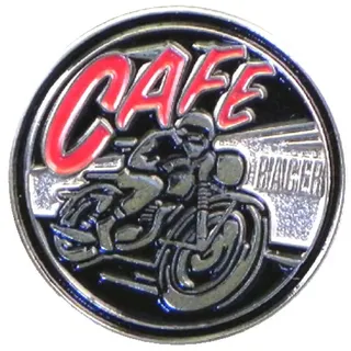Metal Enamel Pin Badge Cafe Racer Motorcycle Biker by Mainly Metal