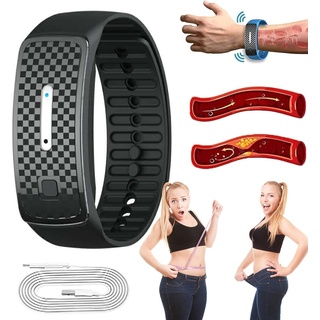 VERIMP Matteo Ultraschall-Körperform-Armband, Ultraschall-Armband Zur Steigerung Der Körperenergie, Lymph-Detox-Magnet-Ultraschall-Armband for Alle Männer Und Frauen (Color : Black)