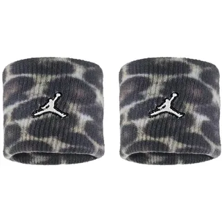 Jordan Nike Jordan Dri‐FIT Terry Wristbands 2er Pack Printed – Basketball Schweißbänder – Sport Wristbands für Training & Fitness, Black/Black/White, One Size