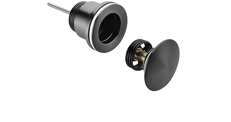 Ablaufventil Waschbecken Clickwaste – 42 mm – Mattschwarz