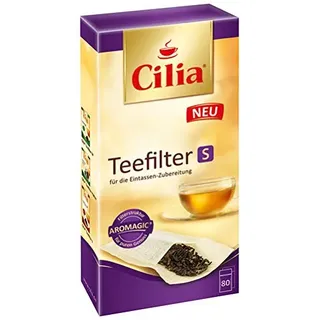 Cilia Teefilter Größe S, halterlos, für 1-Tassen-Zubereitung - 80St. - 4x