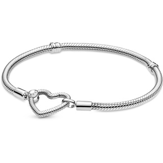 Pandora 599539C00 Damen-Armband Silber mit Herz-Verschluss, 18 cm