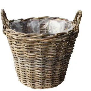 Pflanzkorb Weidenkorb Gartenkorb Naturkorb Rattan Braun 30x23cm Größe M 900388