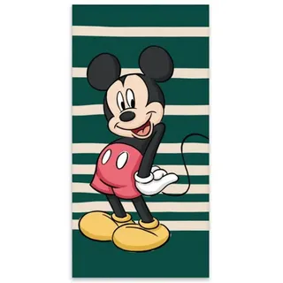 Disney Mickey Mouse Disney Mickey Green Badetuch, Strandtuch 60x120cm
