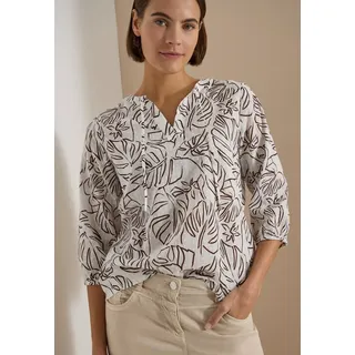 Cecil 3/4-Arm Tunika mit Blätterprint - Weiß