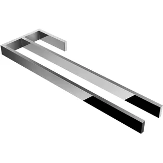 Kalb Material Für Möbel kalb Handtuchhalter Jörn mit zwei Stangen für Waschtisch, Chrom, Aluminium, Länge: 400mm, Höhe: 25mm, Tiefe: 120mm
