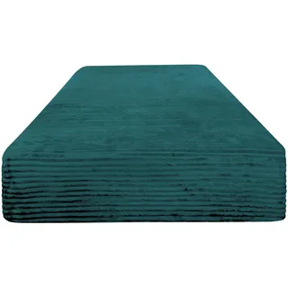 ASPERO Spannbettlaken Flanell 160 x 200 cm blau