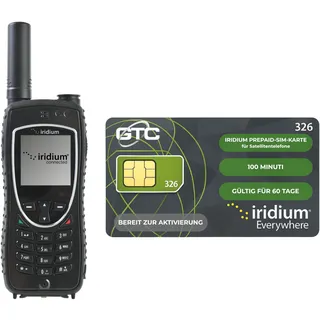 OSAT Iridium Extreme Satellitentelefon + 100 Minuten Prepaid-SIM | Gültigkeit 60 Tage | Robustes wasserdichtes Telefon mit GPS | Weltweite Sprach- und SMS-Abdeckung für Fernkommunikation und Notfälle