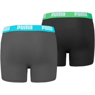 Puma Boxer Boxershorts Jungen Kinder Unterhose Unterwäsche, Farbe:376 - India Ink/Turquoise, Bekleidung:140 - 140