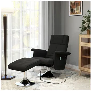 Homcom Massagesessel mit Fußhocker elektrisch 95 x 88 x 78 cm Schwarz