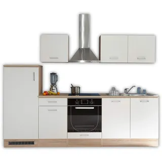 BASIC by Balculina Küchenzeile Andy 270 cm E-Geräte weiß matt
