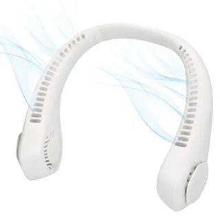 AKTIVE Nackenventilator, 22,5 x 20,5 cm, 3 Luftmodi, 2-6 Stunden Laufzeit, USB-Ladegerät inklusive, ABS- und Silikonmaterial, Nackenluft, Ventilatoren (61589)