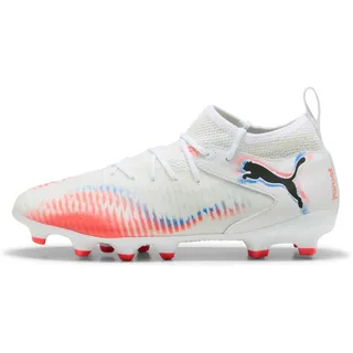 Jr Fussballschuh, Weiß, Schwarz, leuchtendes Rot, 35.5
