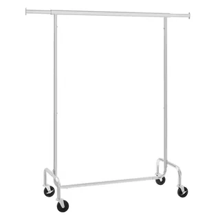 Songmics Kleiderwagen 150 x 45 x 160 cm Silber