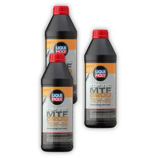 3x Getriebeöl LIQUI MOLY 20845 Top Tec MTF 5200 75W-80 Transaxles Schaltgetriebe 1L