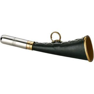 Signalhorn Jagdhorn Rufhorn Nebelhorn 16cm 21cm 25cm Jagd Boot aus Messing, Grün, Golden (Grün, 16 cm)