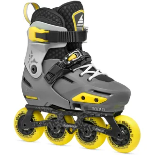 Rollerblade Apex Inline-Skates für Jungen, Freizeit Inliner, Aktivkohle/Gelb, 29-32