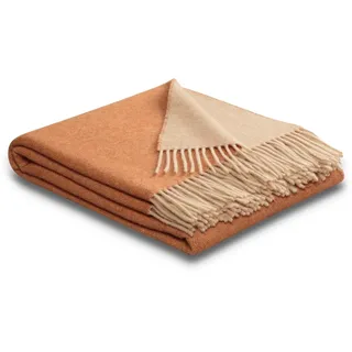 Biederlack Kuscheldecke Cashmere 130 x 170 cm Mischgewebe Orange