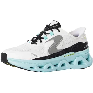 Herren Glide-Step Altus Sneaker, White Hotmelt/Mesh/Blue Trim, 46