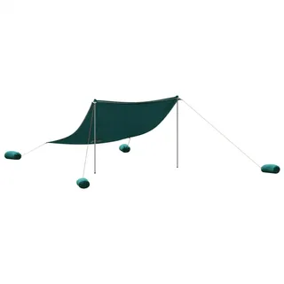 vidaXL Strand-Schattenzelt mit Sandsäcken Grün 304x300 cm