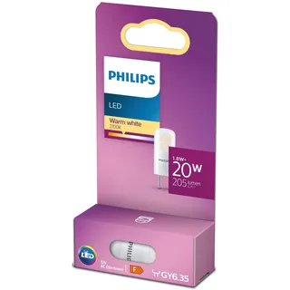 Philips LED GY6.35 Lampe, 20W, Stiftsockel warmweiß, Weiß