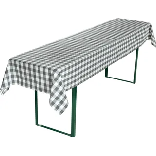 REDBEST Tischdecke Biertisch Tischdecke "Nashville", Baumwolle Karo/Landhaus grau 90 cm x 260 cm